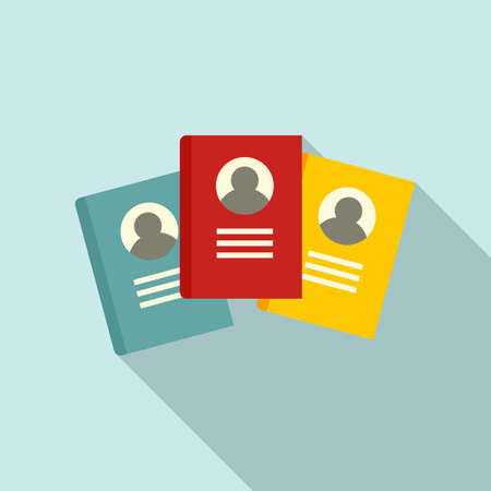 Library personal notebooks icon, flat styleの写真素材