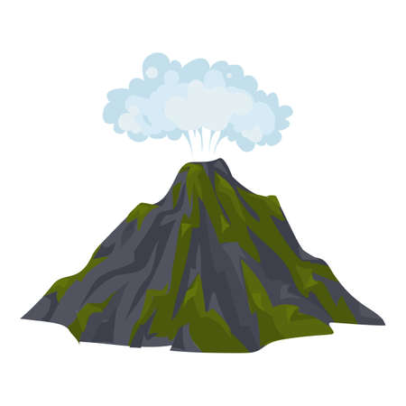 Volcano icon, cartoon styleの写真素材