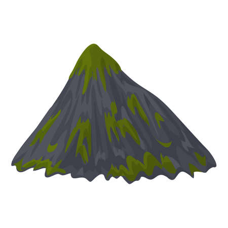 New volcano icon, cartoon styleの写真素材
