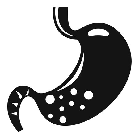 Stomach measles icon, simple styleのイラスト素材