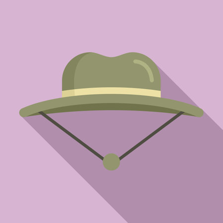 Fisherman hat icon, flat styleのイラスト素材