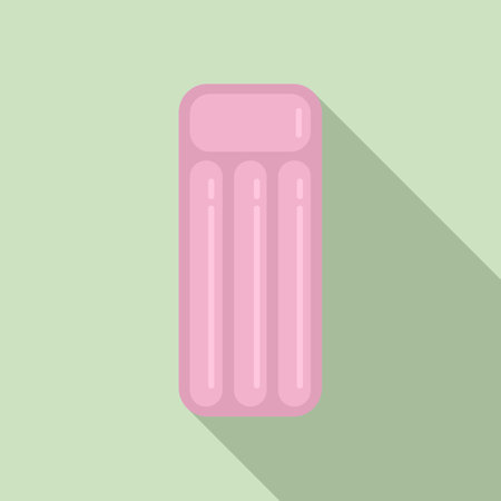 Adventure inflatable mattress icon, flat styleのイラスト素材