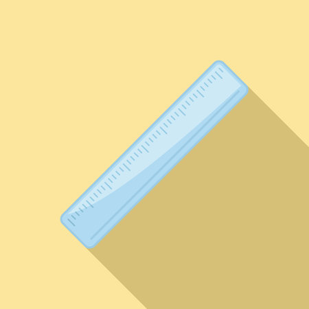School ruler icon, flat styleのイラスト素材