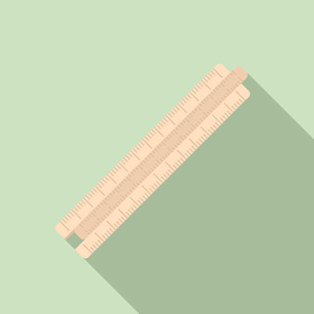 Ruler icon, flat styleのイラスト素材