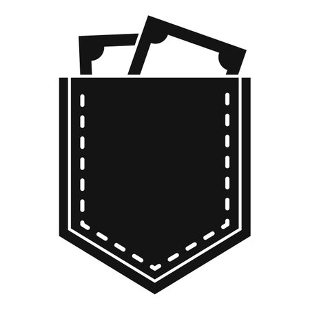 Pocket bribery money icon, simple styleのイラスト素材