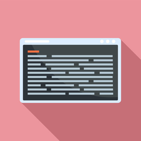 Web page testing software icon, flat styleのイラスト素材