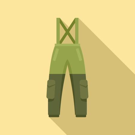 Fisherman water trousers icon, flat styleの写真素材