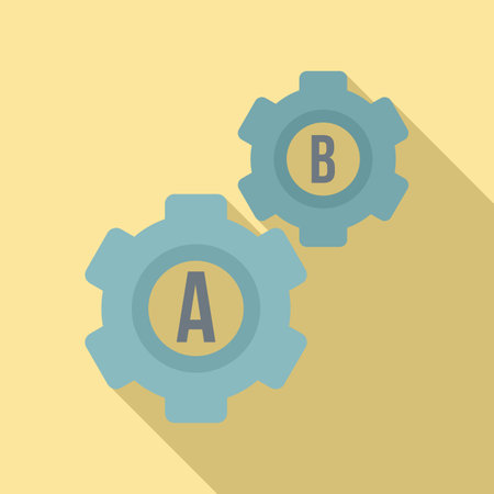 Gear wheel linguist icon, flat styleのイラスト素材