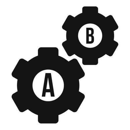 Gear wheel linguist icon, simple styleのイラスト素材