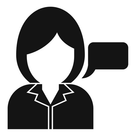 Linguist speech icon, simple styleのイラスト素材