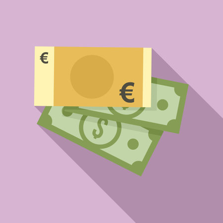 Money bribery icon, flat styleのイラスト素材