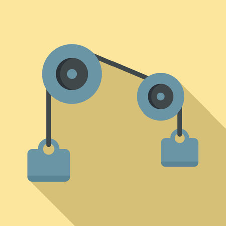 Physics weight icon, flat styleのイラスト素材