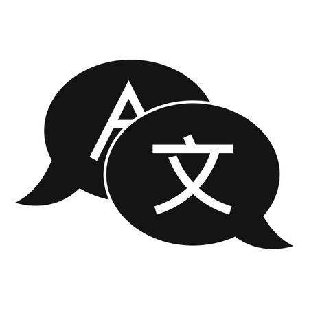 Linguist dialog icon, simple styleのイラスト素材