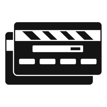 Room service credit card icon, simple styleのイラスト素材