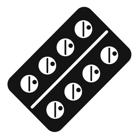 Chicken pox pills icon, simple styleのイラスト素材