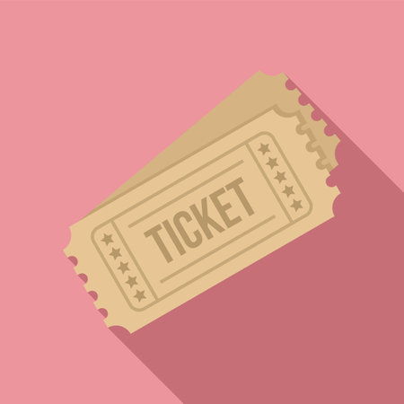 Cinema tickets icon, flat styleのイラスト素材