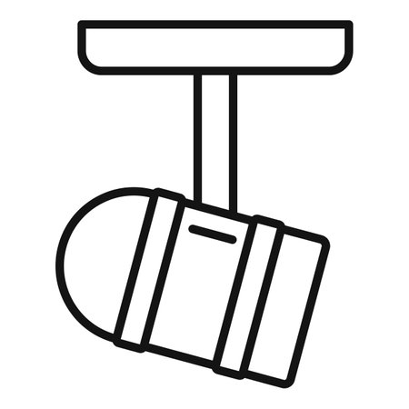 Cinema spotlight icon, outline styleのイラスト素材