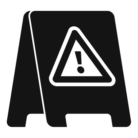 Attention cleaned surface icon, simple styleのイラスト素材