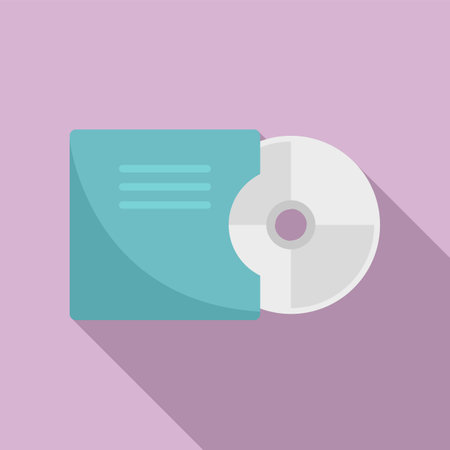 Stage director cd icon, flat styleのイラスト素材