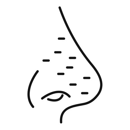 Nose beautician icon, outline styleのイラスト素材