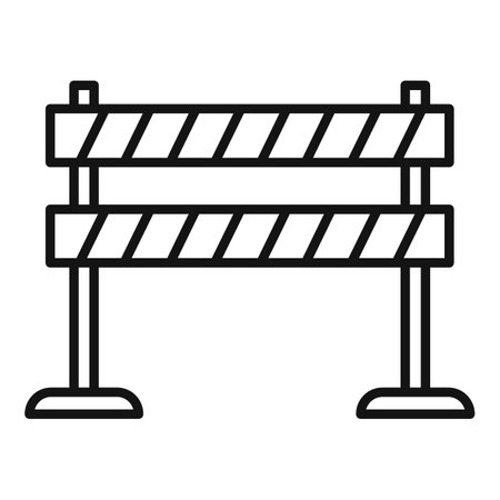 Road barrier icon, outline styleのイラスト素材
