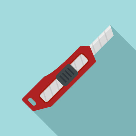 Cutter sharp icon, flat styleのイラスト素材
