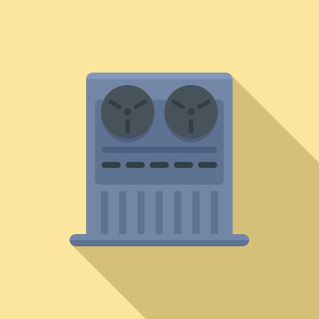Old video recorder icon, flat styleのイラスト素材