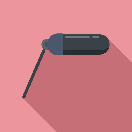 Video microphone icon, flat styleのイラスト素材