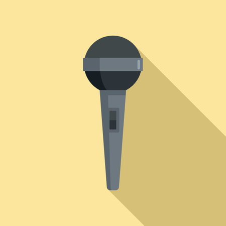 Speaker microphone icon, flat styleのイラスト素材