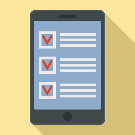 Sociology to do list icon, flat styleのイラスト素材