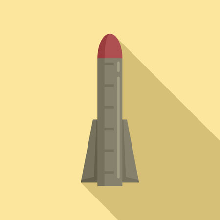 Missile flight icon, flat styleのイラスト素材