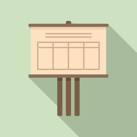 Billboard estimator icon, flat styleのイラスト素材