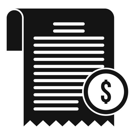 Estimator bill icon, simple styleのイラスト素材