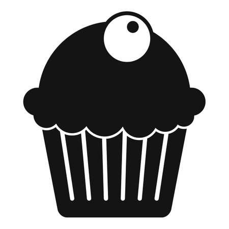 Coffee cupcake icon, simple styleのイラスト素材