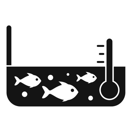 Fish farm pool icon, simple styleのイラスト素材