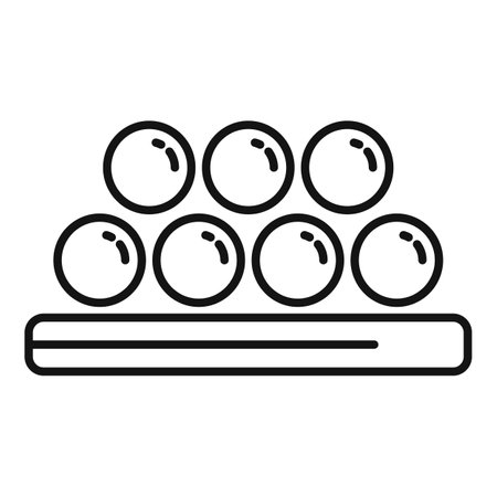 Fresh fish caviar icon, outline styleのイラスト素材