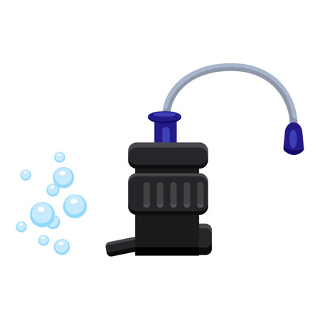 Aquarium water filter icon, cartoon styleのイラスト素材