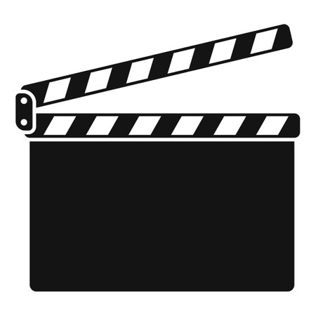 Board clapper icon, simple styleのイラスト素材