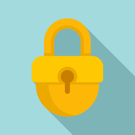 Investigator padlock icon, flat styleのイラスト素材