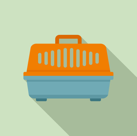 Dog box icon, flat styleのイラスト素材