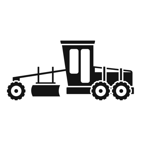 Grader machine construction icon, simple styleのイラスト素材