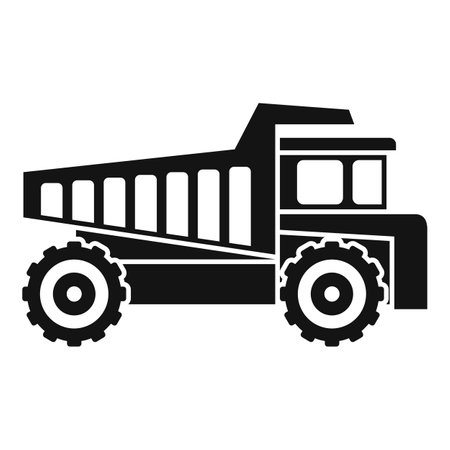Tipper lorry icon, simple styleのイラスト素材