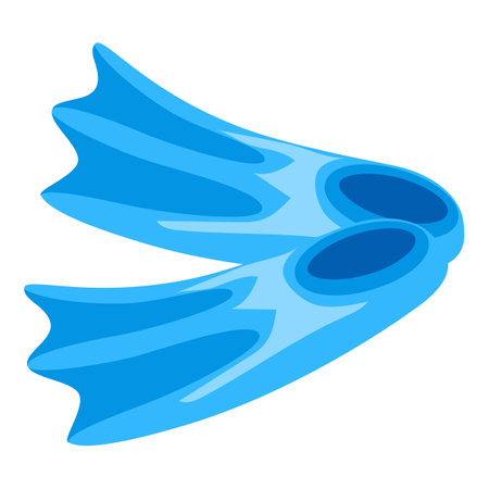Pool flippers icon, cartoon styleのイラスト素材