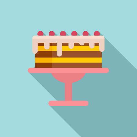 Homemade cake icon, flat styleのイラスト素材