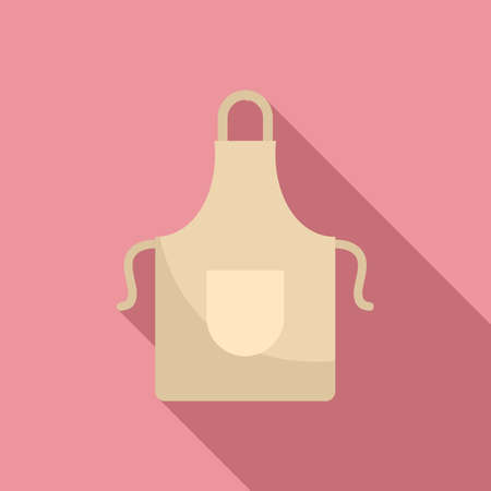Kitchen apron icon, flat styleのイラスト素材