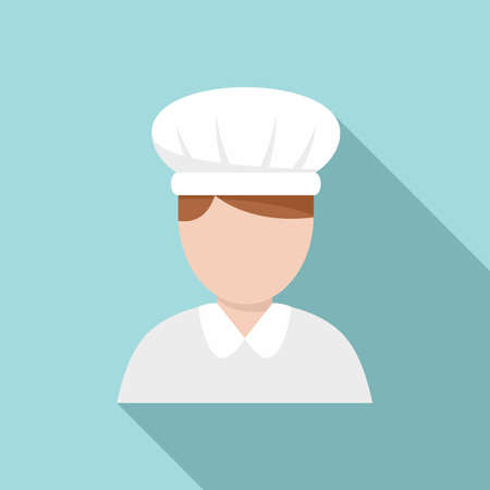 Confectioner woman icon, flat styleのイラスト素材