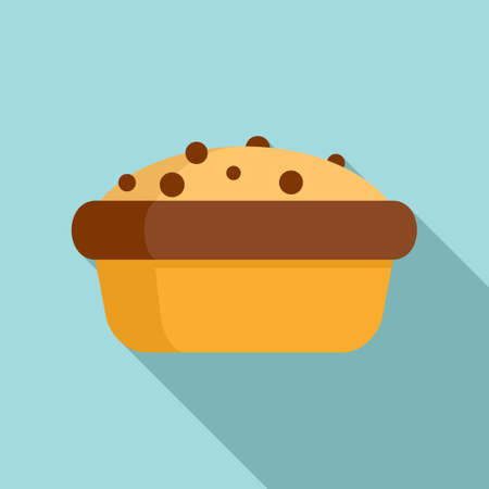 Apple cake icon, flat styleのイラスト素材