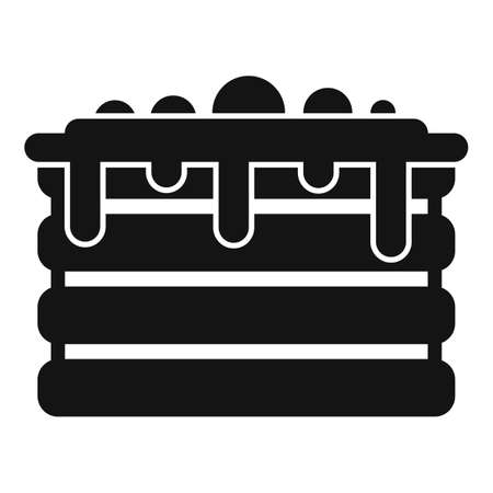 Cream sweet cake icon, simple styleのイラスト素材