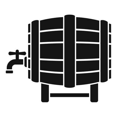Wine barrel icon, simple styleのイラスト素材