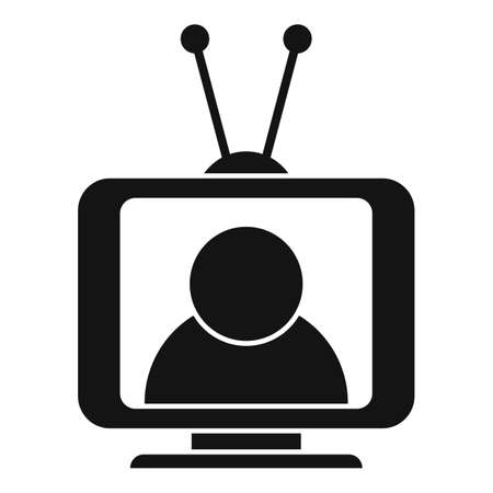 Speaker tv set icon, simple styleのイラスト素材